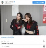 関水渚、共に古くさい街角のスケ番ズメンバーを演じる森香澄とスケバン2ショット　※「関水渚」インスタグラム