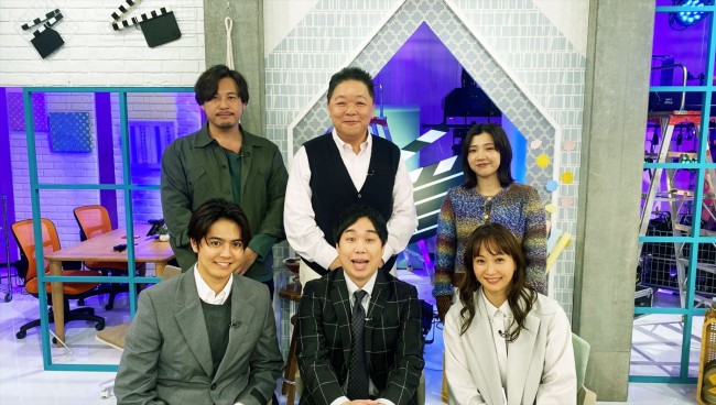 『シンお仕事ドラマ製作委員会』に出演する（下段左から）片寄涼太（GENERATIONS）、せいや（霜降り明星）、藤本美貴、（上段左から）平子祐希（アルコ＆ピース）、伊集院光、福田麻貴（3時のヒロイン）