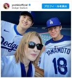 【写真】YOSHIKI、ドジャー・スタジアム降臨　大谷翔平＆山本由伸と夢の3ショットにネット興奮