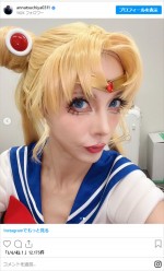 セーラームーン・月野うさぎのコスプレ姿を披露　 ※「土屋アンナ」インスタグラム