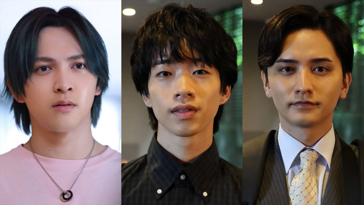 ドラマ『ROOM』に出演する（左から）M！LK・吉田仁人、BUDDiiS・森愁斗、瀬戸利樹