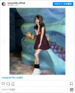 ディズニーシーを訪れた弓木奈於　※「弓木奈於」インスタグラム