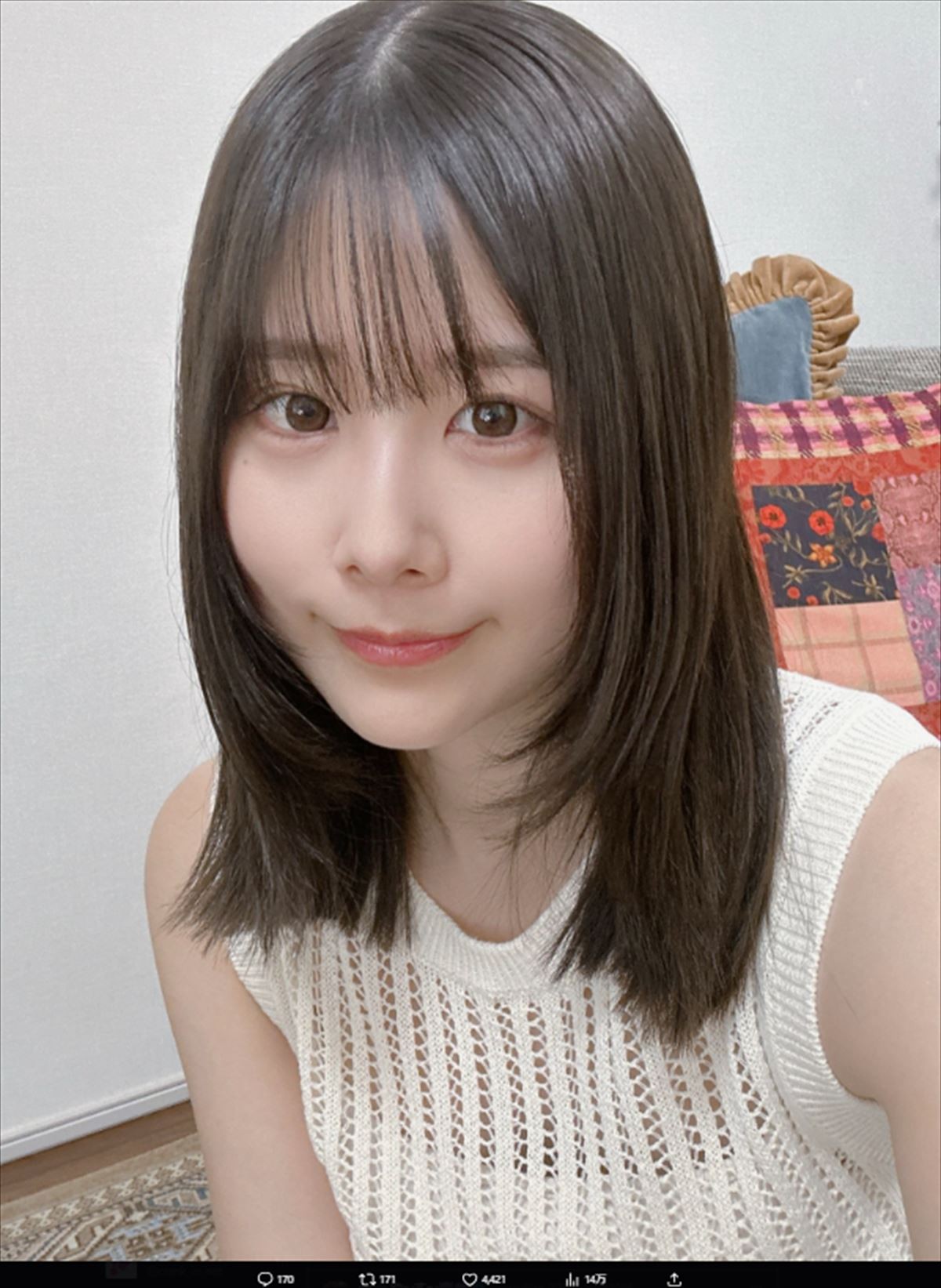 有村藍里、投稿にファン歓喜　※「有村藍里」エックス