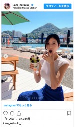 阿部なつき、美しいノースリーブ姿を披露　※「阿部なつき」インスタグラム