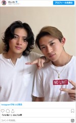 平野紫耀＆平野莉玖　※「平野莉玖」インスタグラム