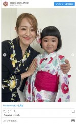 人気子役・永尾柚乃ちゃんとの2ショットも　※「大沢あかね」インスタグラム