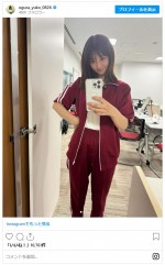 小倉優子、高校生のようなジャージ姿を披露　※「小倉優子」インスタグラム