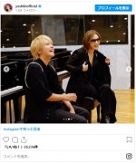 手越祐也とレコーディングを行ったYOSHIKI ※「YOSHIKI」インスタグラム