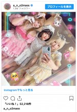 （写真左から）齊藤なぎさ、原菜乃華、あの　※「あの」インスタグラム