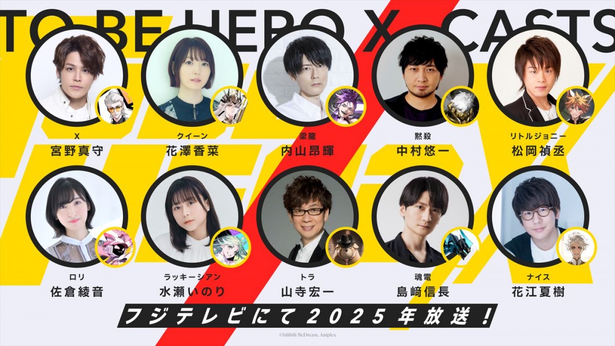 アニメ『TO BE HERO X』声優陣