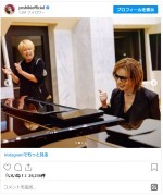 手越祐也とレコーディングを行ったYOSHIKI ※「YOSHIKI」インスタグラム