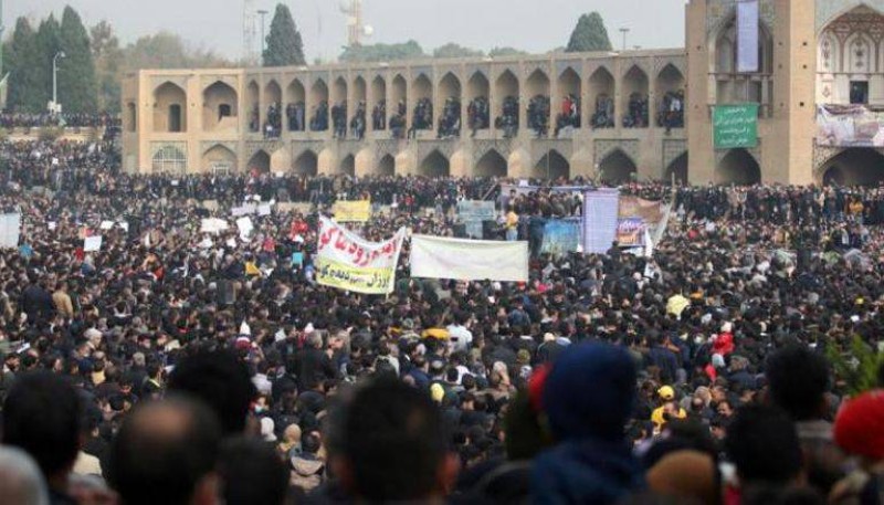 احتجاجات على شح المياه في أصفهان. 