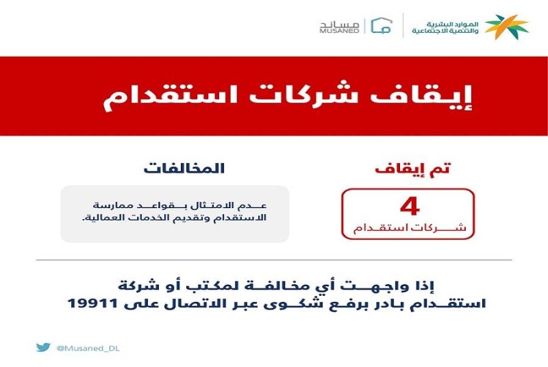 تواصل منصة مساند التابعة لها عملها على تطوير قطاع الاستقدام وتوفير خدمات متعددة