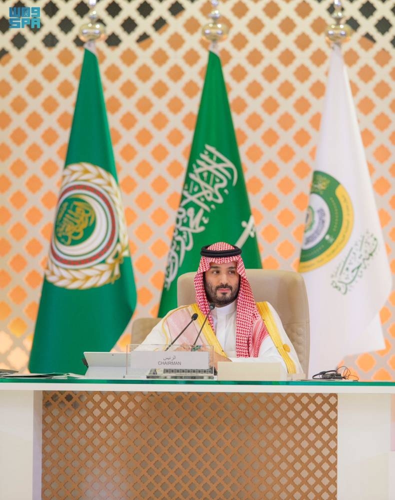 ولي العهد الأمير محمد بن سلمان مترئسا اجتماع القمة العربية