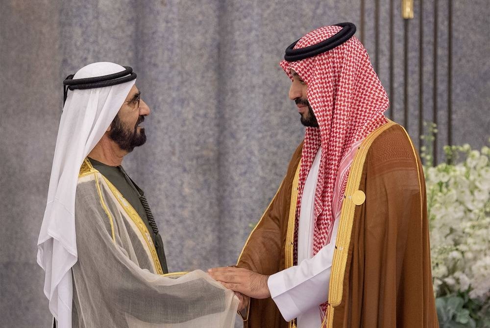 ولي العهد الأمير محمد بن سلمان والشيخ محمد بن راشد في لقاء سابق