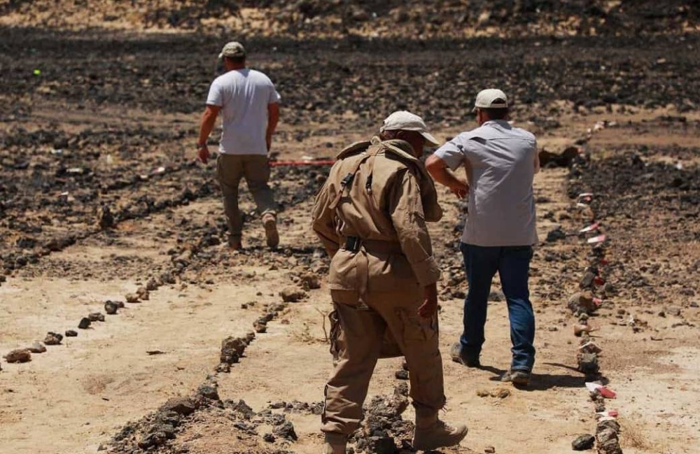 من أعمال «مسام» لنزع الألغام في اليمن.